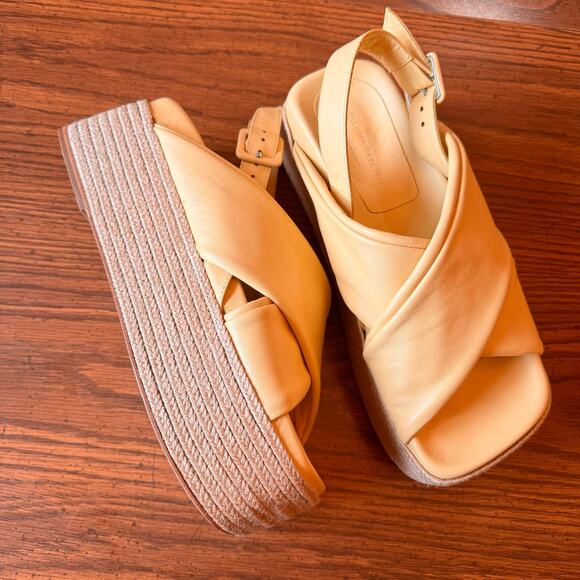 PALOMA BARCELÓ Women's Lea Slingback Platform Wedge Sandals size 38 /US 8 - Picture 11 of 13